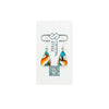 Turquoise and Oyster Shell Silversmith Earrings